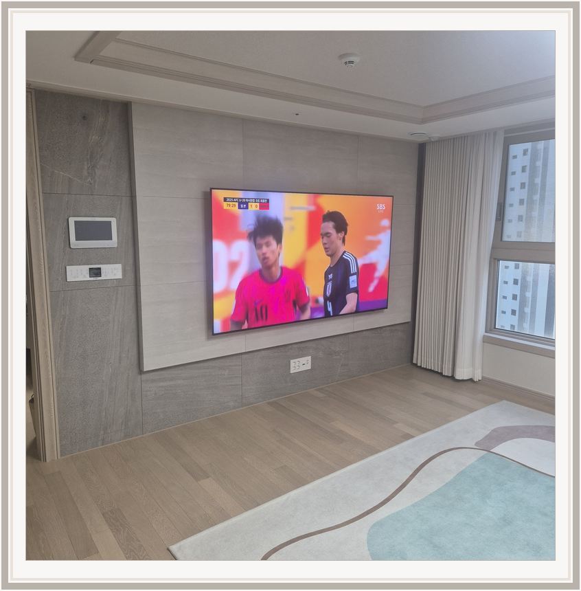 구래동 · 양곡 · 마송 벽걸이TV 설치 시 화면 위치를 참고할 수 있는 사진 1