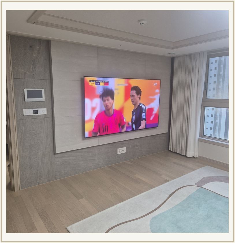 대야미동 · 당동 · 호매실동 벽걸이TV 설치 시 화면 위치를 참고할 수 있는 사진 1