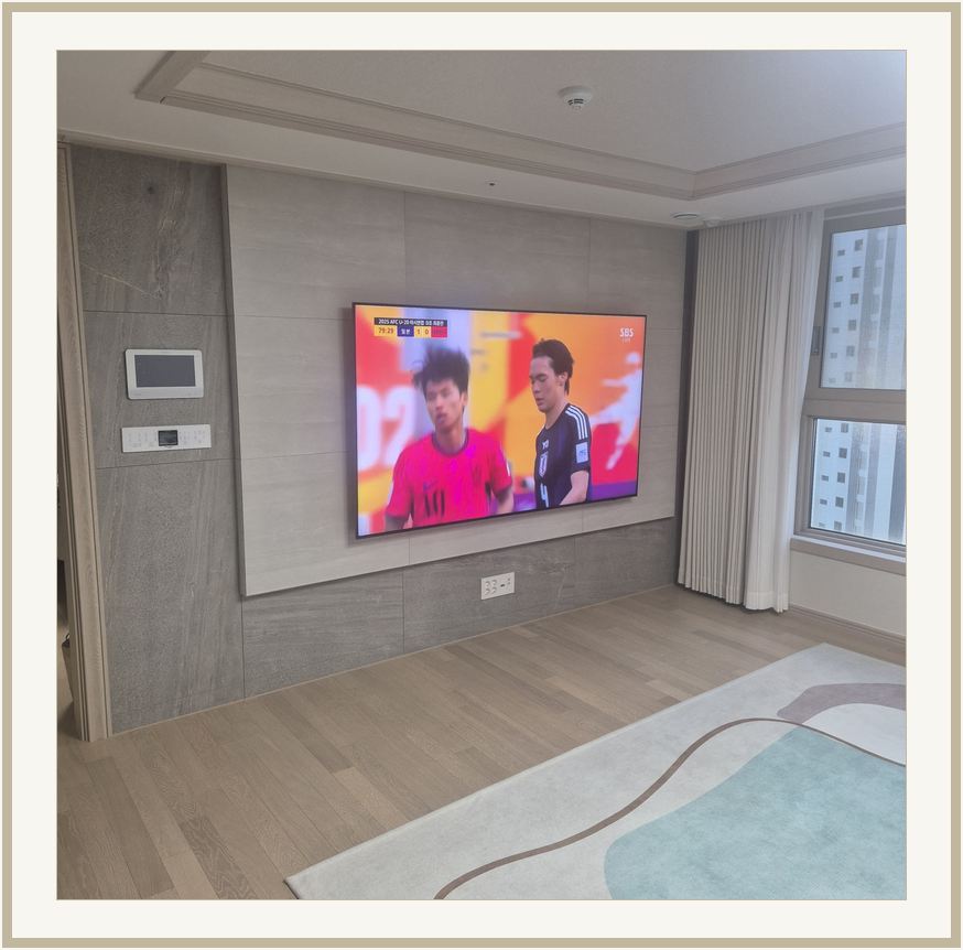 송도동 · 동춘동 · 논현동 벽걸이TV 설치 시 화면 위치를 참고할 수 있는 사진 1
